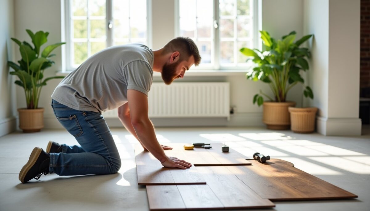 Guide complet pour poser un carrelage imitation parquet 1 4 3 4 : orientation, calepinage, chevrons, joints et installation murale