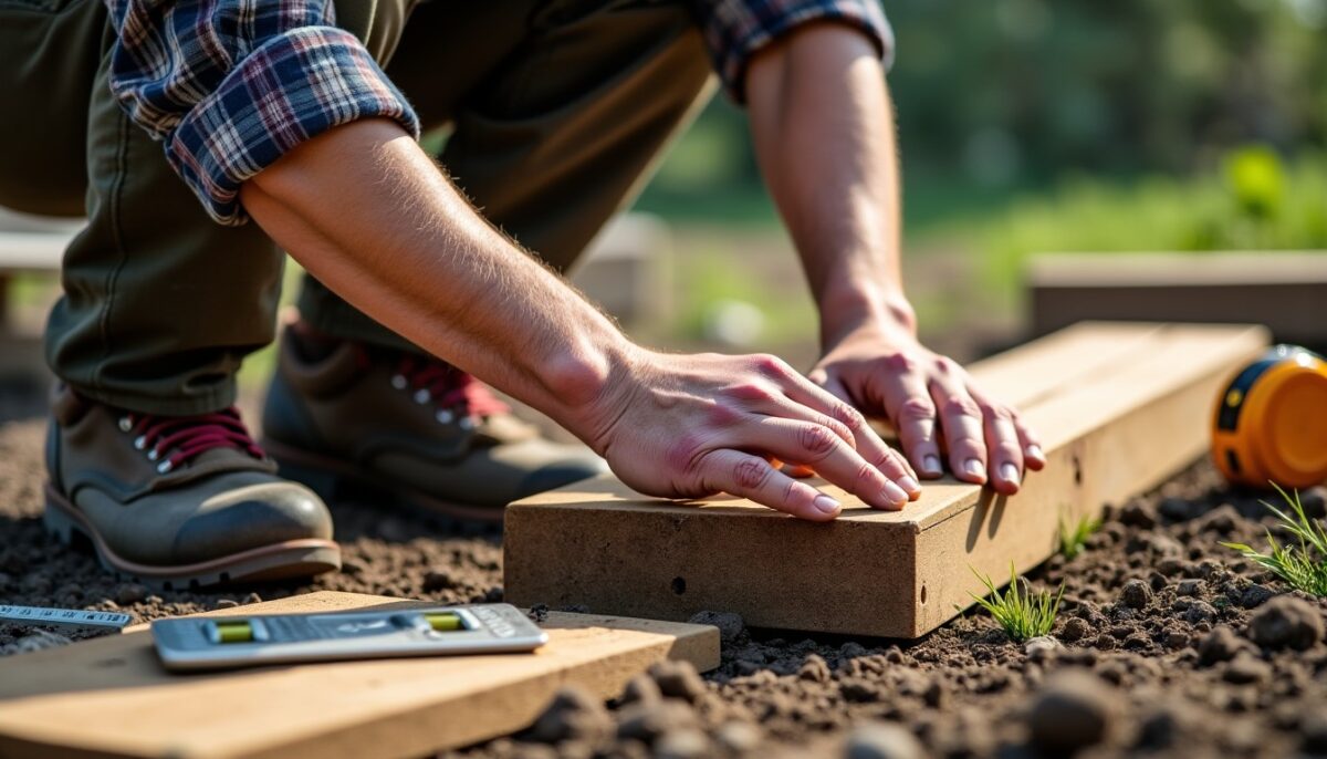 Comment fixer des traverses en bois au sol : techniques, matériaux recommandés et profondeurs idéales
